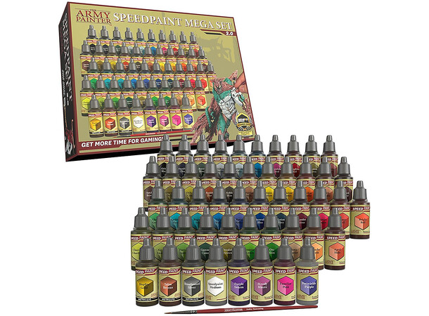 Army Painter Speedpaint Mega Set 2.0 50 färger + Penslar 