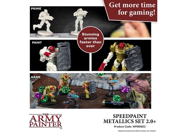 Army Painter Speedpaint Metallic Set 2.0 10 färger + 1 Pensel 