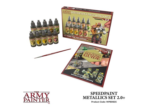 Army Painter Speedpaint Metallic Set 2.0 10 färger + 1 Pensel 