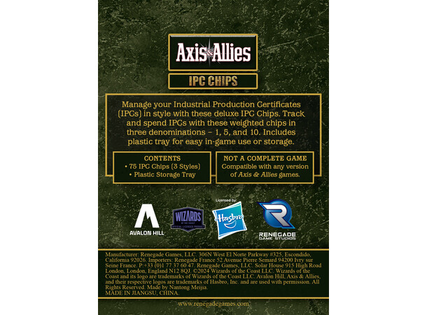 Axis & Allies IPC Chips - 75 stk 