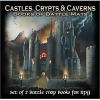 Book of Battlemats CASTLES/CRYPTS/CAVERN Spiralbunden - 2,5 cm rutnät