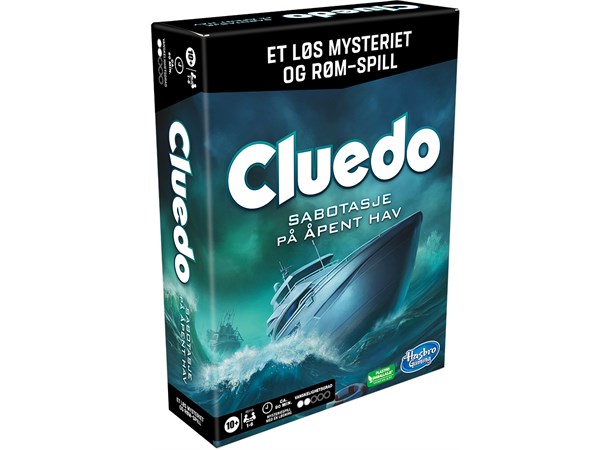 Cluedo Sabotasje på åpent hav Brettspill Norsk utgave 