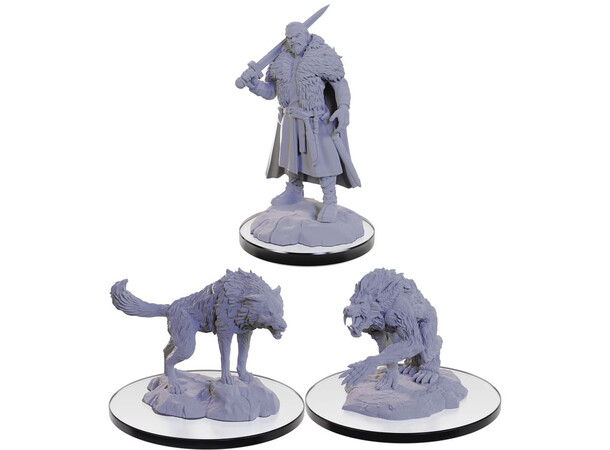 D&D Figur Nolzur Loup Garou Nolzur's Marvelous Miniatures - Ej målad 