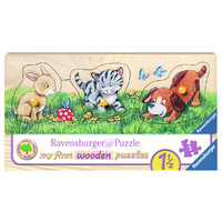 Djurungar Pussel 3 bitar Ravensburger My First Wooden Puzzles