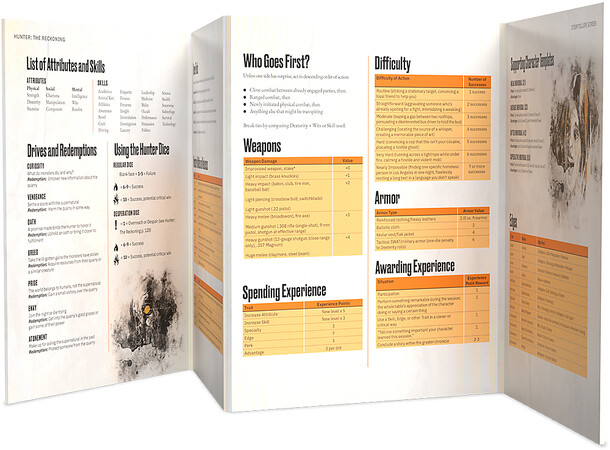 Hunter The Reckoning RPG Storytellers Screen and Toolkit 