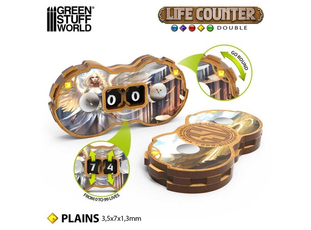 MTG Life Counter Plains För Magic the Gathering, D&D, Warhammer 