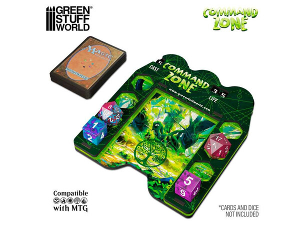Magic Command Zone Tray - Forest Green Stuff World 