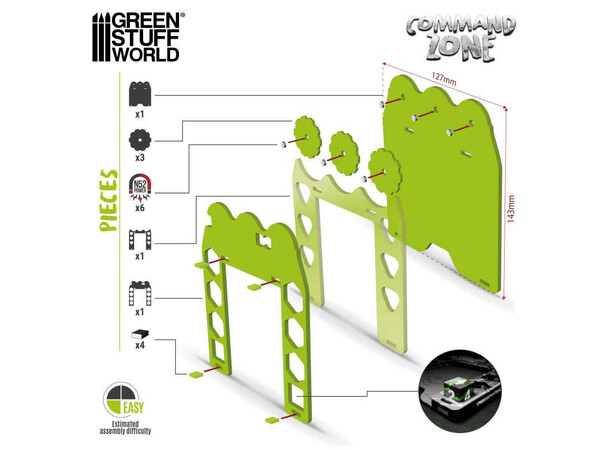 Magic Command Zone Tray - Forest Green Stuff World 