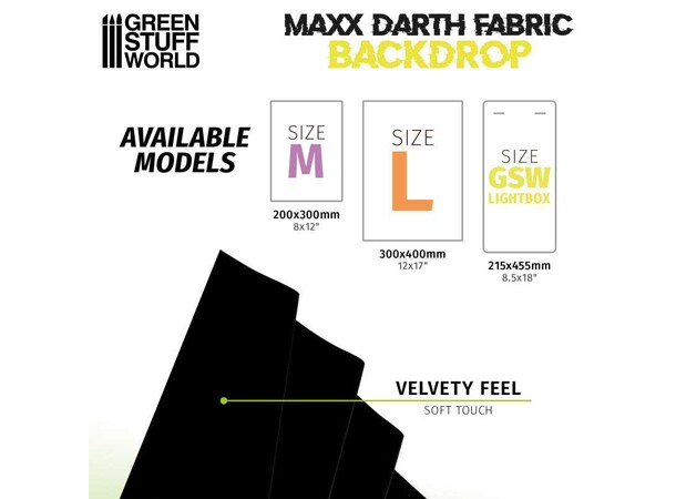 Maxx Darth Black Background 215x455mm Green Stuff World 