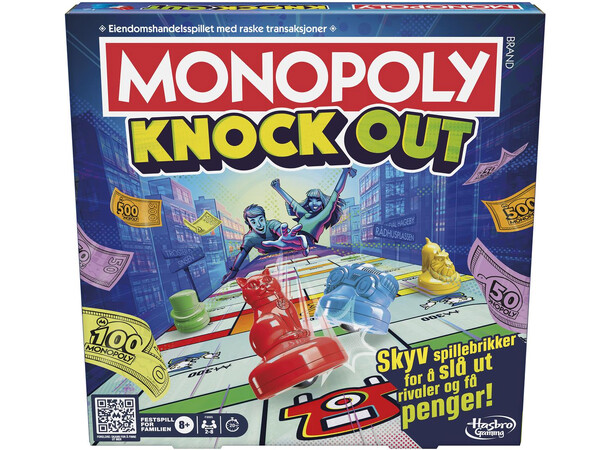 Monopoly Knockout Brettspill Norsk utgave 