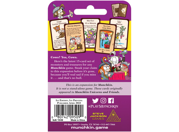 Munchkin Cows Expansion Expansion till Munchkin - 15 kort 