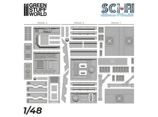 Sci-Fi Silicone Mould 1:48 Green Stuff World 