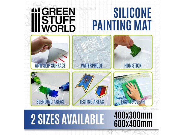 Silicone Painting Mat 600x400mm Green Stuff World 