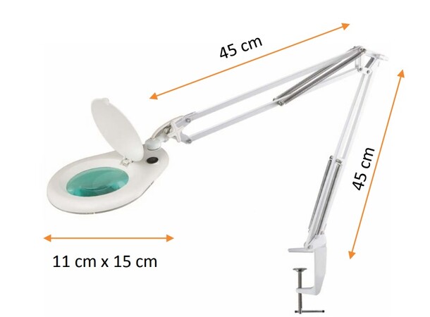 UNILUX Zoom Lupelampe LED Lampa för miniatyr- och hobbyarbeten 