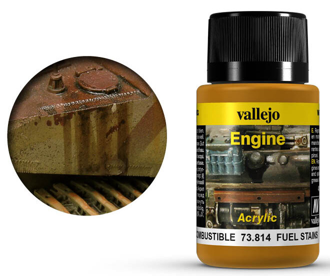 Vallejo Engine Fuel Stains - 40ml Weathering Effects - Acrylic