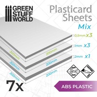 ABS Plasticard Sheets Mix - A4 (7 ark) Green Stuff World