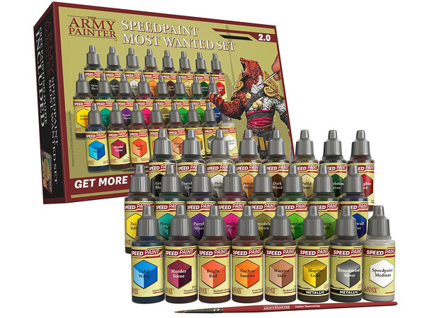 Army Painter Speedpaint Most Wanted 2.0 24 färger + 1 Pensel 