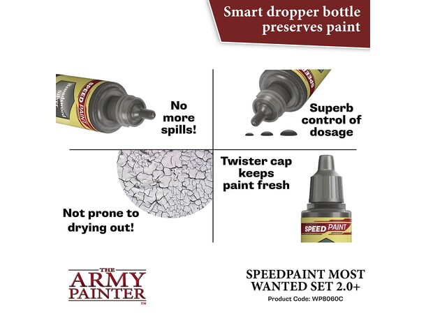 Army Painter Speedpaint Most Wanted 2.0 24 färger + 1 Pensel 
