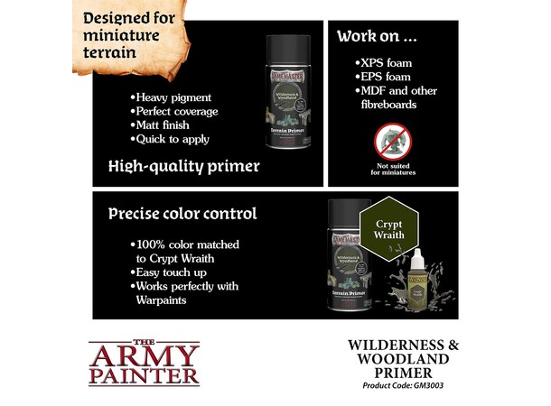 GameMaster Primer Wilderness & Woodland The Army Painter Terrain Primer 300ml 