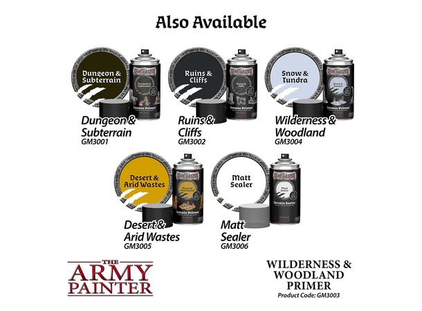 GameMaster Primer Wilderness & Woodland The Army Painter Terrain Primer 300ml 