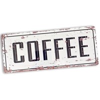Metall Skilt Coffee 13 x 30cm