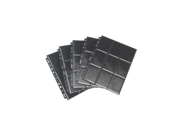 Plastficka 18-Pocket Side Load Svart x50 Gamegenic - Passar Double Sleeve 