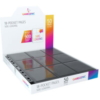 Plastficka 18-Pocket Side Load Svart x50 Gamegenic - Passar Double Sleeve