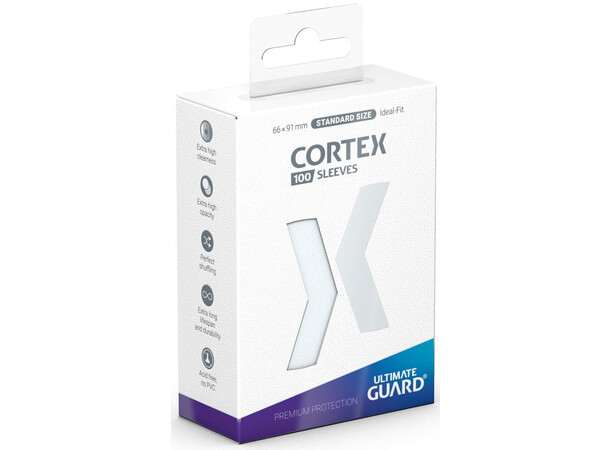 Sleeves Cortex Klar 100 st - 66x91 Ultimate Guard Standard Size 