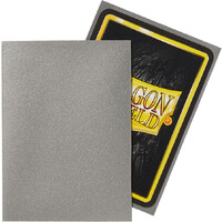 Sleeves Matte Silver x100 66x91 Dragon Shield Kortskydd m/deckbox