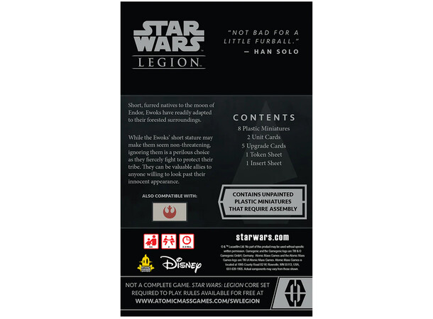 Star Wars Legion Ewok Warriors Unit Exp Expansion till Star Wars Legion 