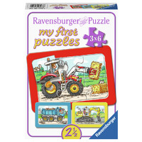 Stora grävmaskiner Pussel 3x6 bitar Ravensburger My First Puzzles