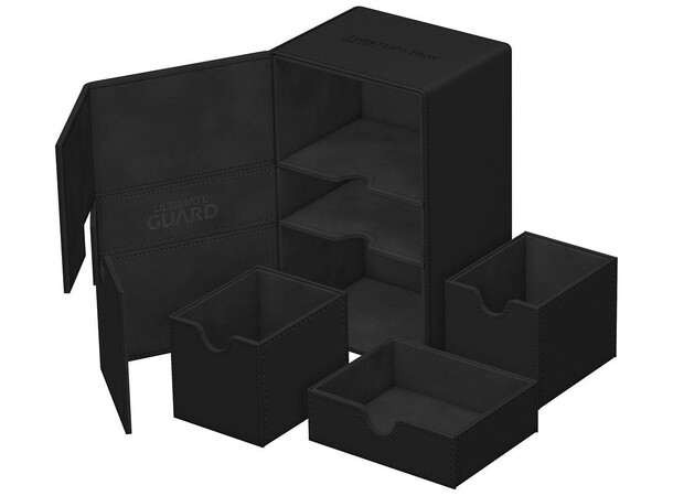 Twin Flip N Tray 160+ Svart Ultimate Guard - Monocolor 