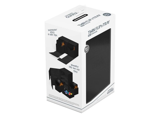 Twin Flip N Tray 160+ Svart Ultimate Guard - Monocolor 