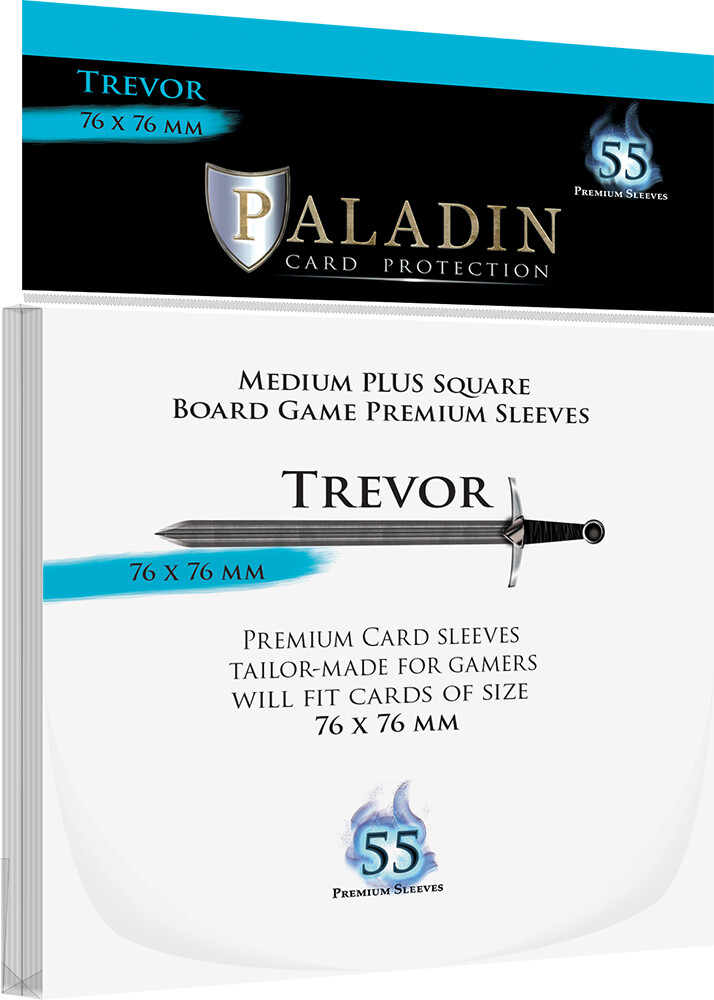 Brädspel Kortskydd 55 st 76x76 Paladin Trevor Medium Plus Square