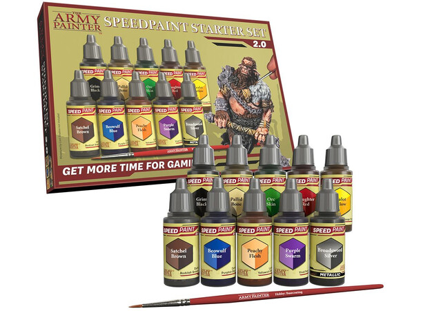 Army Painter Speedpaint Starter Set 2.0 10 färger + 1 Pensel 