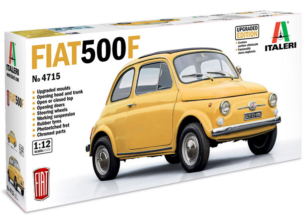 Fiat 500 F Upgraded Version Italeri 1:12 Byggsats 