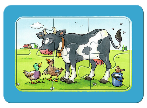 Goda djurvänner Pussel 3x6 bitar Ravensburger My First Puzzles 