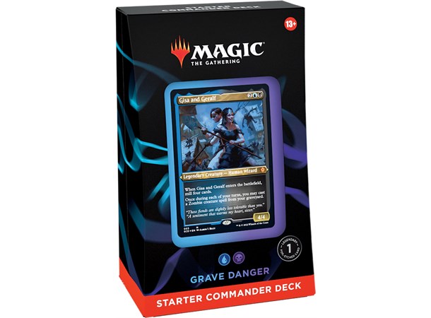 Magic Starter Commander Deck Grave Dange Grave Danger - Blå/Svart 