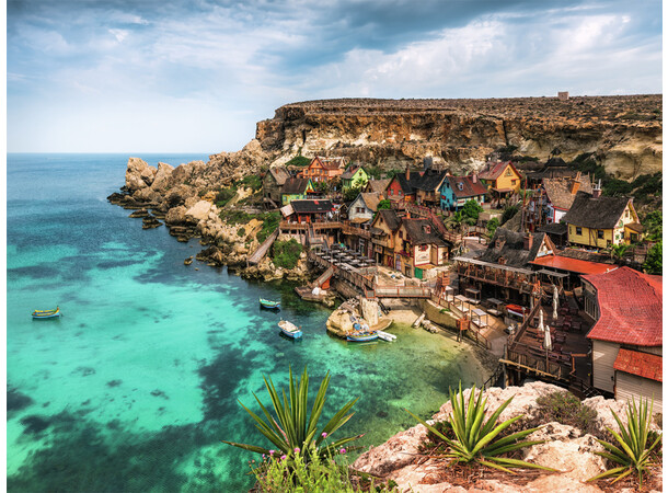 Popey Valley Malta 1500 bitar Pussel Ravensburger Puzzle 