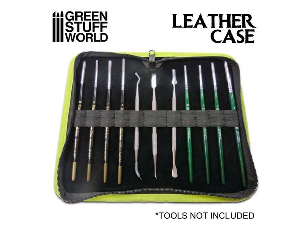 Premium Leather Case Tools & Brushes Green Stuff World 