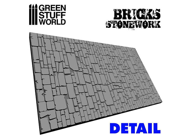 Rolling Pin Bricks Stonework - 25mm Green Stuff World 
