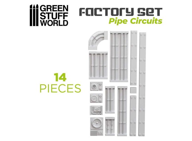 Silicone Molds Pipe Circuits Green Stuff World - Factory Set 