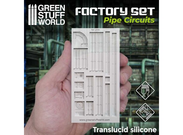 Silicone Molds Pipe Circuits Green Stuff World - Factory Set 