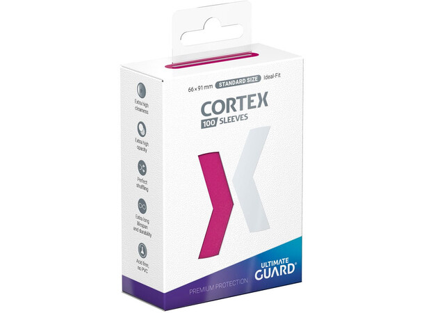 Sleeves Cortex Rosa 100 st - 66x91 Ultimate Guard Standard Size 