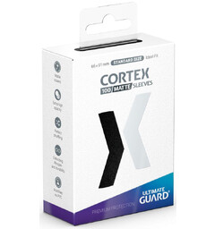 Sleeves Cortex Svart MATTE x100 - 66x91 Ultimate Guard Standard Size