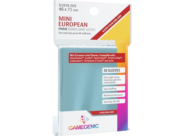 Sleeves Prime Mini European x50 46x71 Gamegenic Kortskydd 