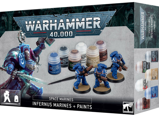 Space Marines Infernus + Paints Set 