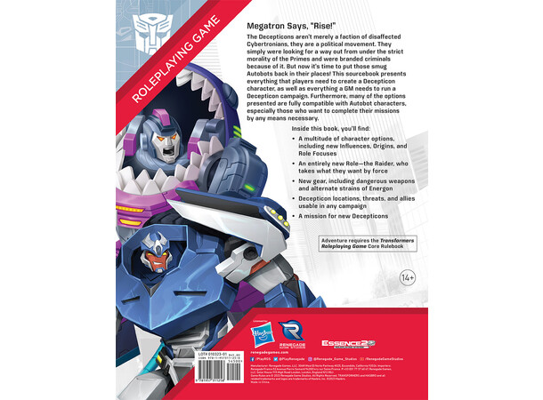 Transformers RPG Decepticon Directive 