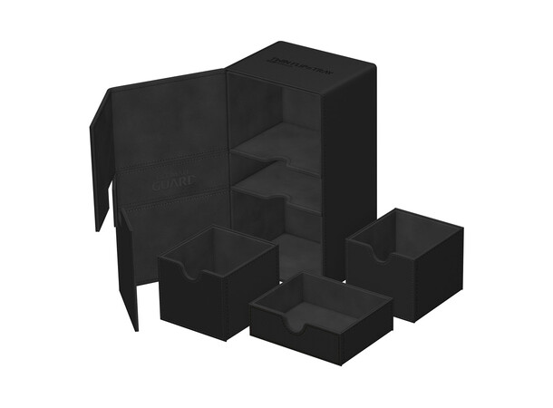 Twin Flip N Tray 200+ Svart Ultimate Guard - Monocolor 