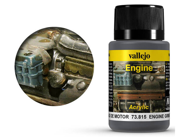 Vallejo Engine Engine Grime - 40ml Weathering Effects - Acrylic 